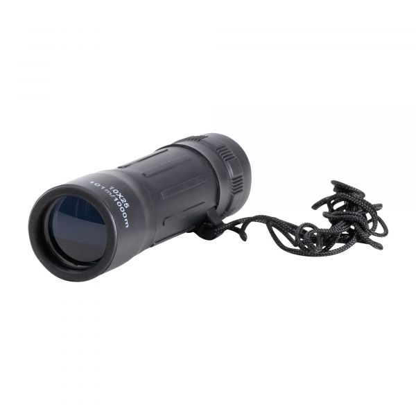 Mil-Tec Monocular 10x25 Outdoor Camping Hiking Cadet Travel Hunting & Carry Pouch Black