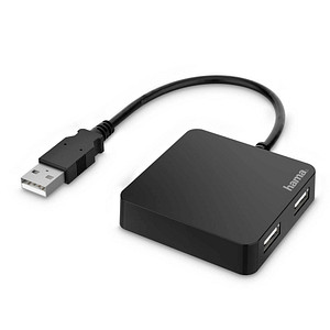Hama 00200121 interface hub USB 2.0 480 Mbit/s Black