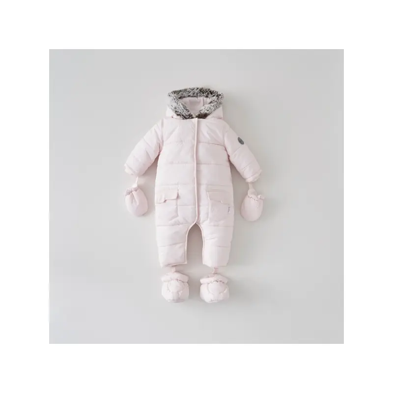 Silver Cross Girls Classic Quilt Pramsuit- Pink Newborn