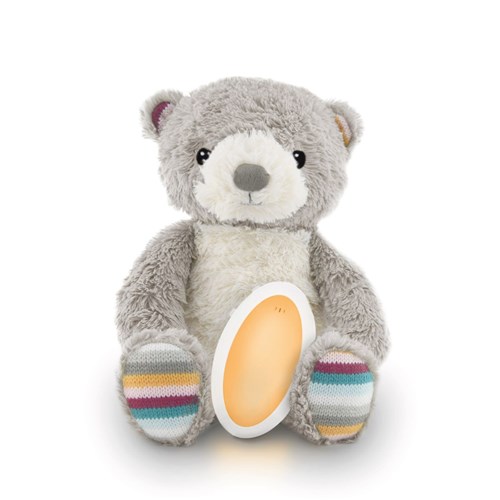 ZAZU Bruno The Bear Baby Sleep Shusher, Cot Toys & Musical Pulls, Grey