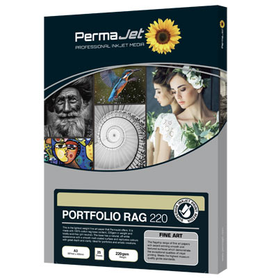 Permajet Portfolio Rag 220 Printer Paper A3 25 Sheets, none