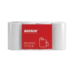 Katrin Kitchen Towel Paper Roll 2-Ply 64 Sheets White (Pack of 4)