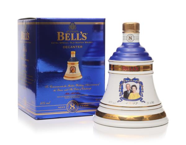Arthur Bell & Sons Bells Decanter Queens 50th Golden Wedding Anniversary 8 Year old