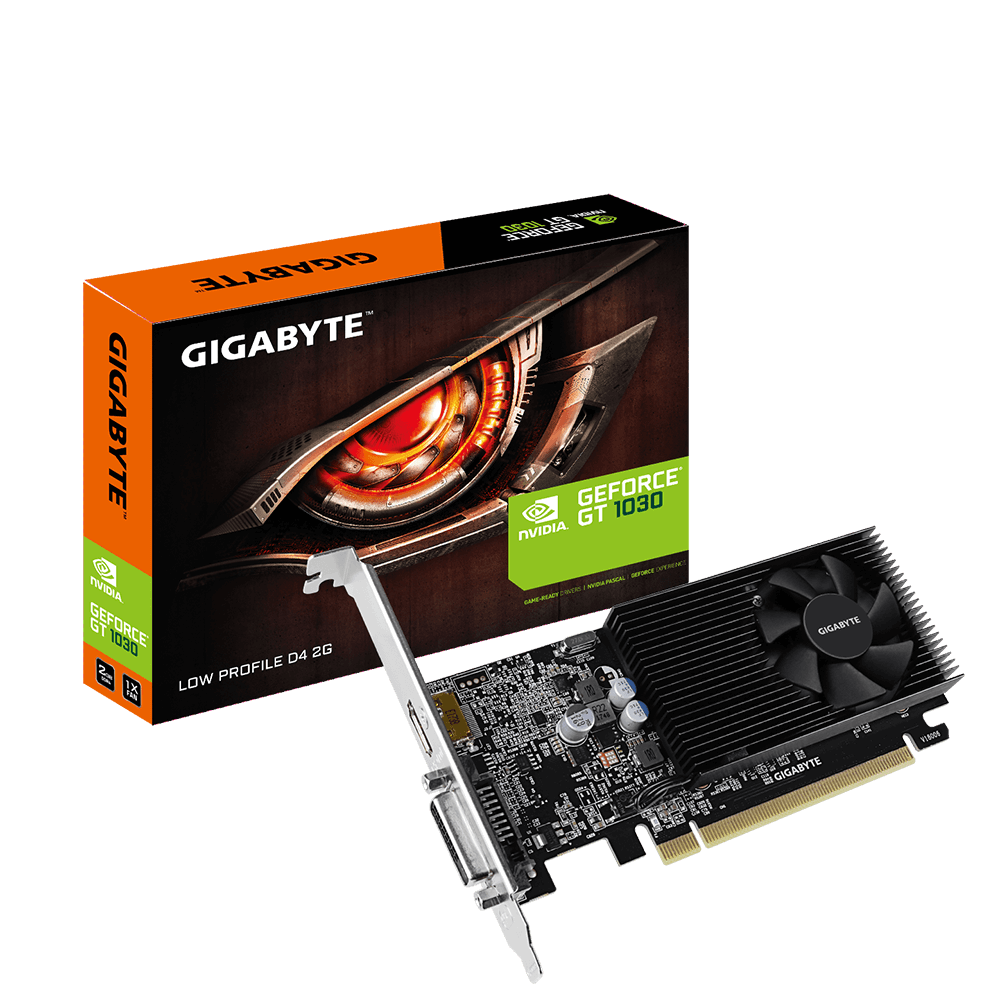 GIGABYTE NVIDIA GeForce GT 1030 Low Profile 2GB DDR4 Graphics Card