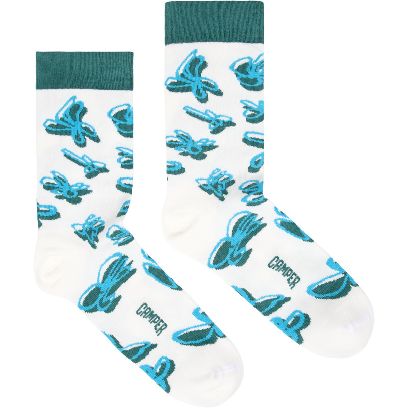Camper Socks - Unisex Socks - White, Size L, Cotton Fabric