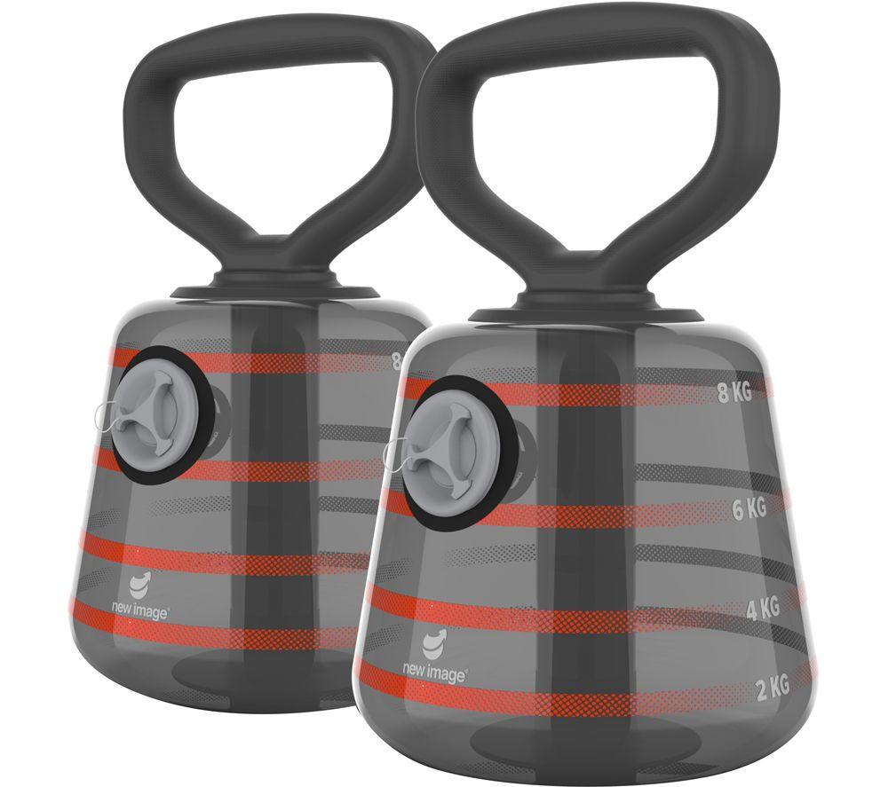 Very NEW IMAGE FITT Bell Kettlebell - Pack of 2, Black & Orange, Black,Orange