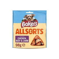 Bakers Dog Food And Treats Bakers Allsorts Chicken & Beef Dog Treats 98g
