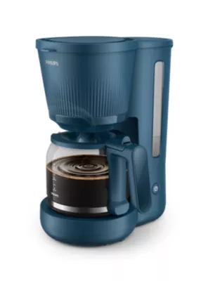 Philips Series 3000 HD7411-70 Coffee Maker, Glass Jug - Malibu Blue