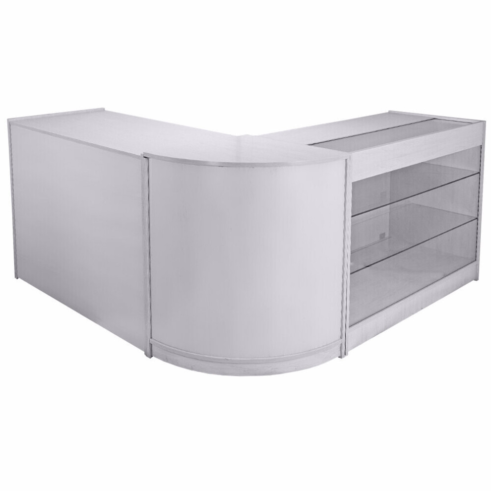 MonsterShop Mars Brilliant White Shop Counter & Retail Display Set