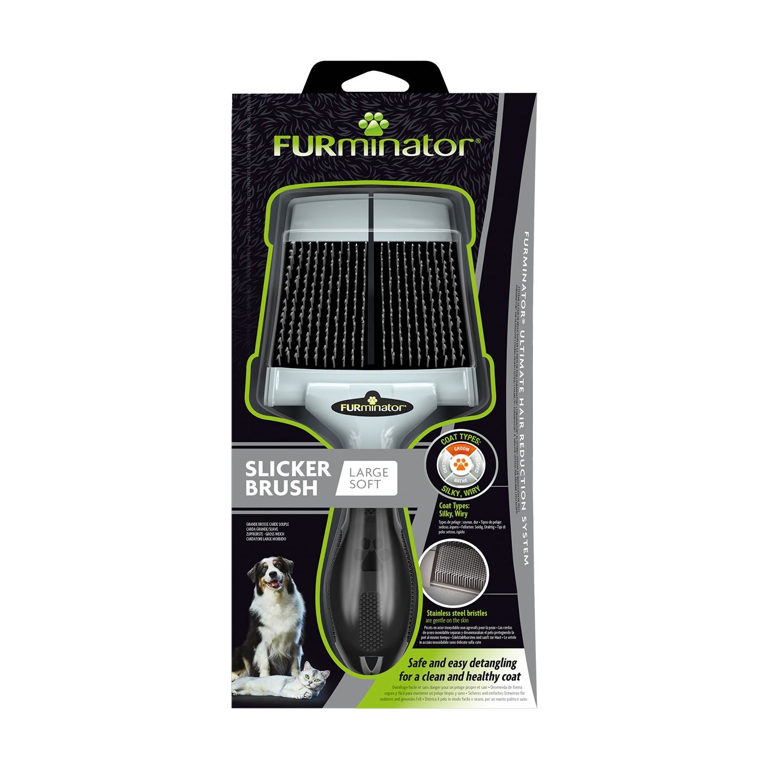FURminator Soft Slicker Brush for Dogs and Cats - One Size