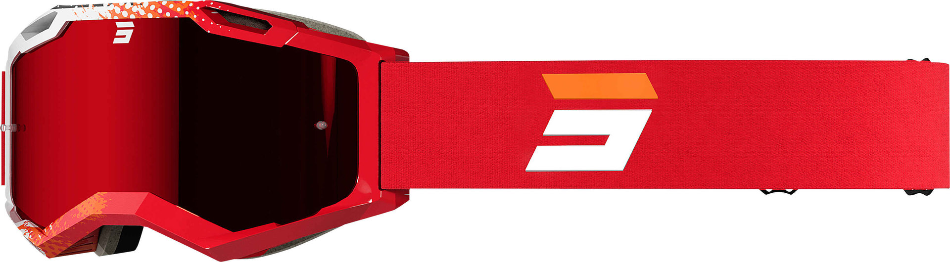 Shot Shot Iris 2.0 Fusion Motocross Goggles, white-red, white-red, Size One Size