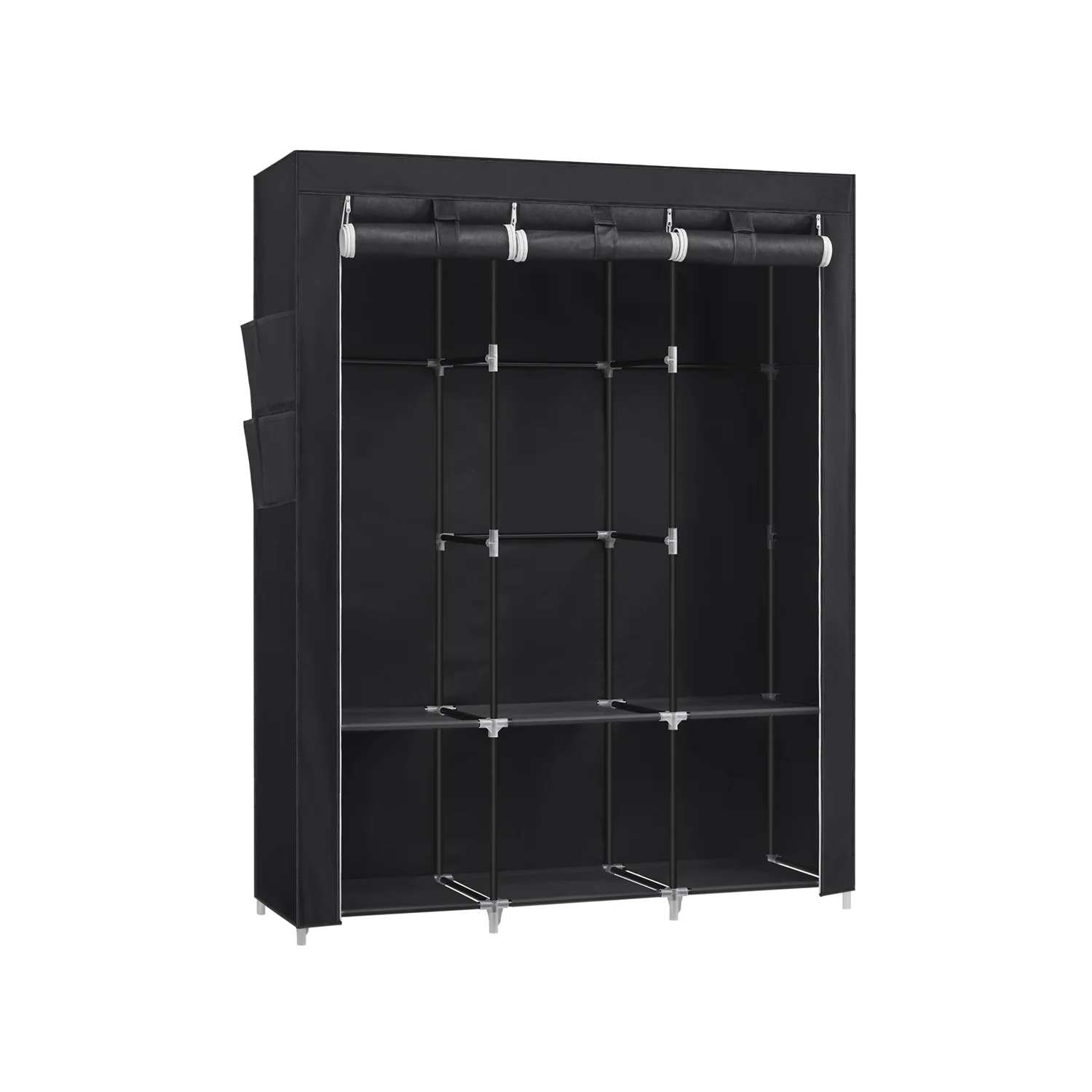 SONGMICS Portable Wardrobe with 3 Hanging Rails