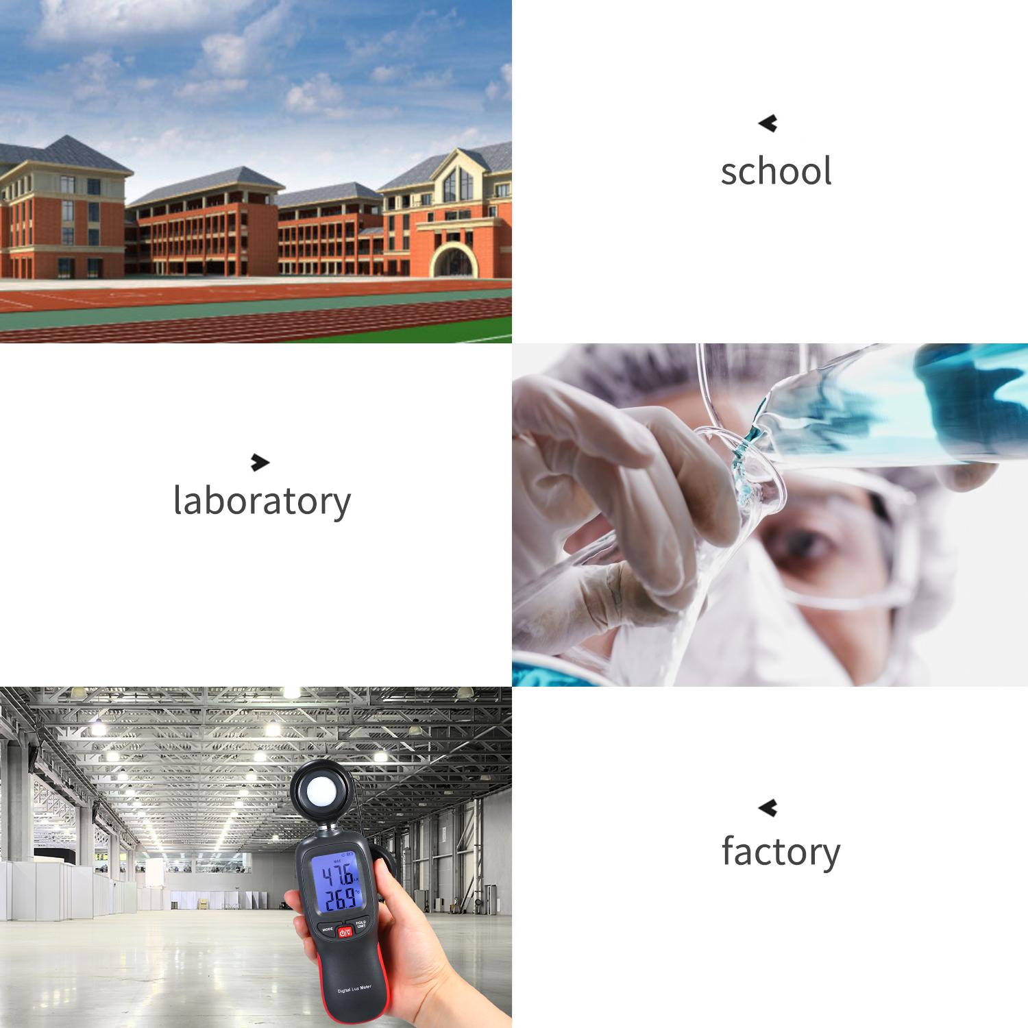 TOMTOP JMS Digital Lux Meter LCD Display Handheld Illuminometer Mini Luminometer black