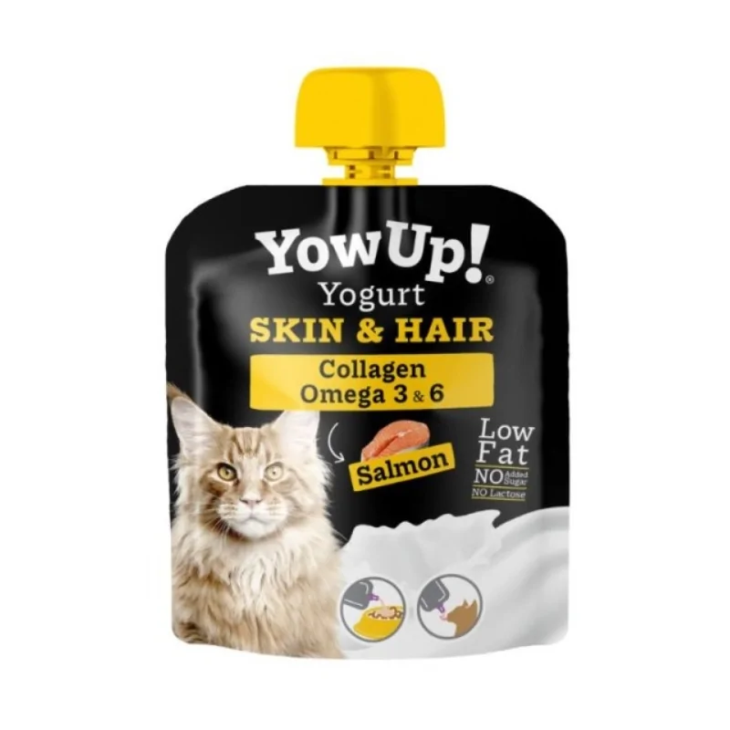 1 x 85 gr YowUp Yogur para Gatos Skin&Hair con Salmón