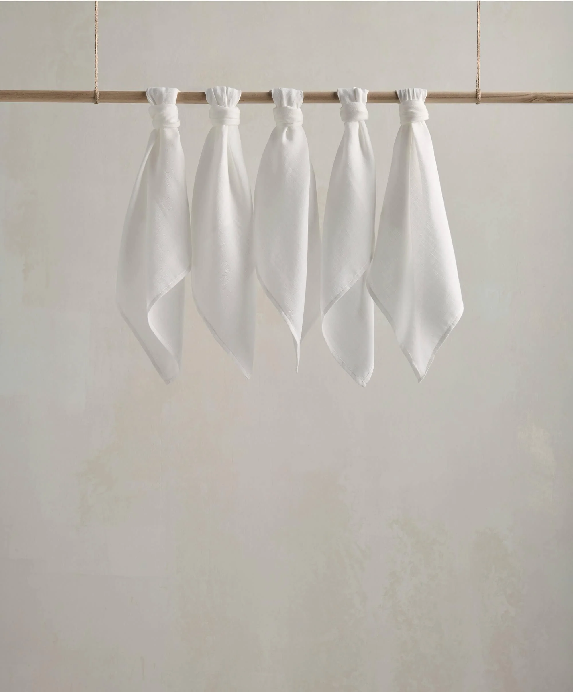 Mamas & Papas Muslin Squares White - 5 Pack