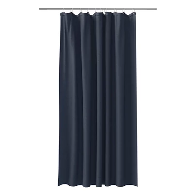  Koros Midnight Blue Plain Shower Curtain (W)180Cm