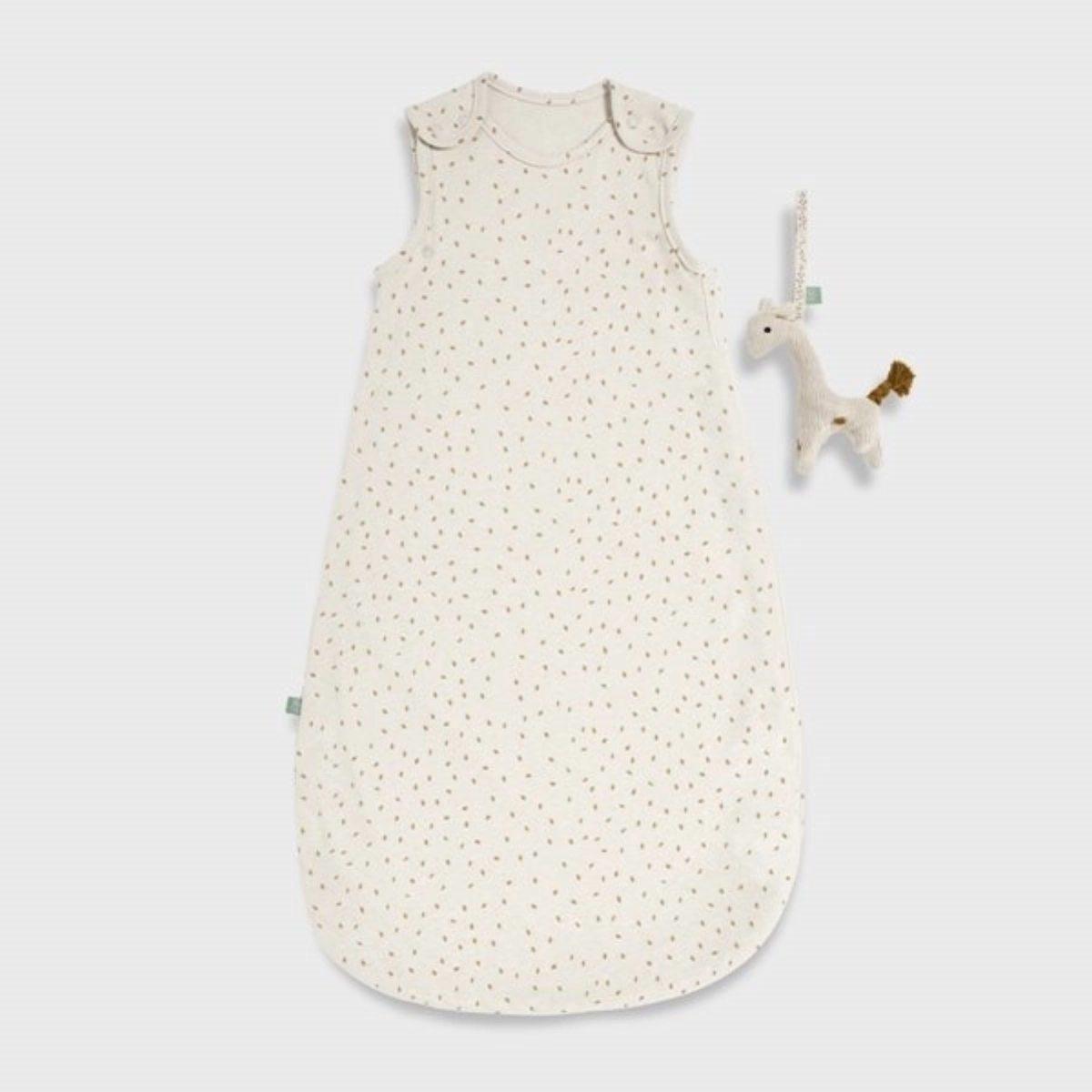 The Little Green Sheep Cotton Blend 1 TOG Baby Sleeping Bag white,brown