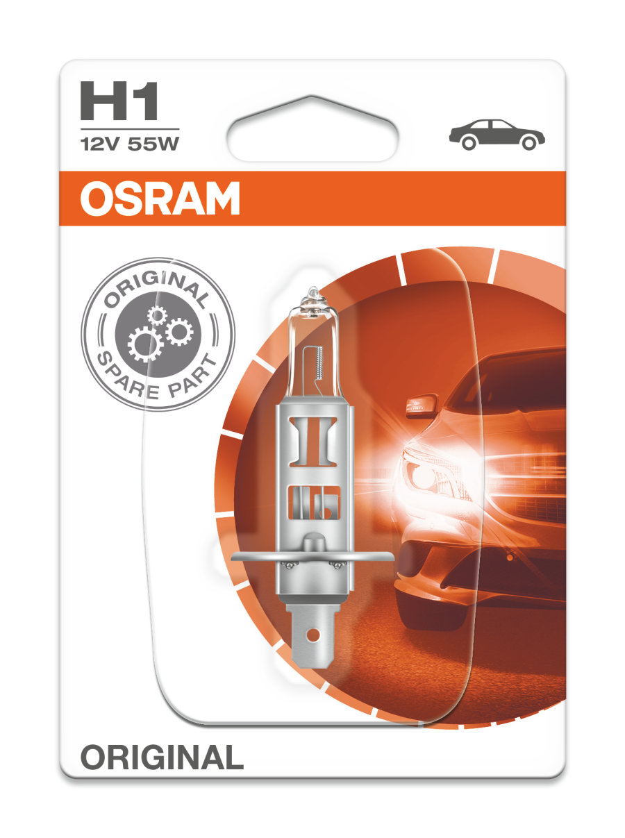 OSRAM Bulb Original Line H1 12V/55W - x1, Size 15 mm, Size 15 mm