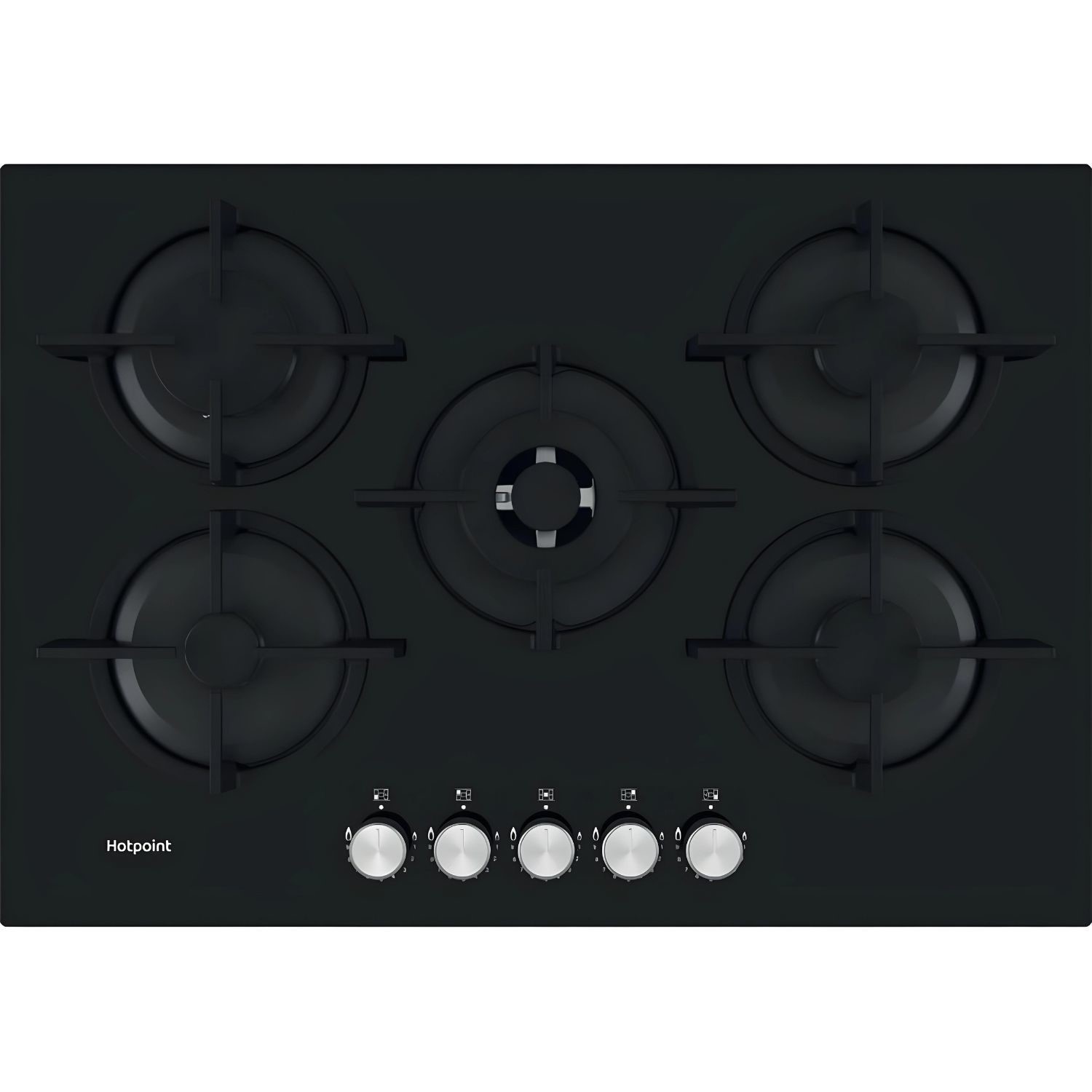 Hotpoint HGS72SBK 73cm Gas Hob - Black
