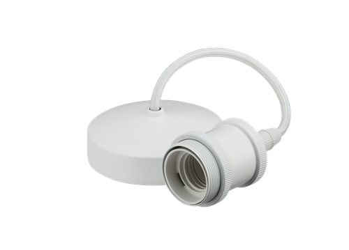  6" E27 Vintage Pendant Set - Matt White