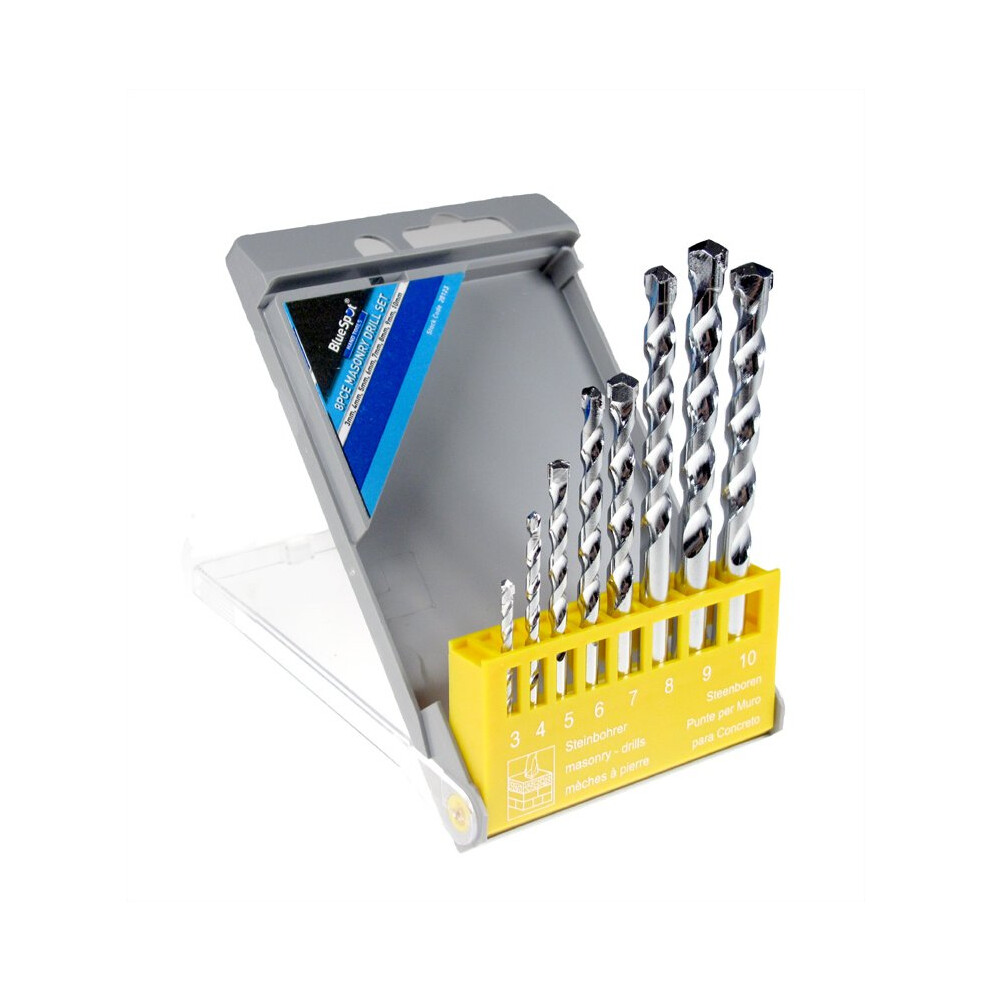 BlueSpot Tools B/S20123 Masonry Drill Set 8 Piece 3-10mm