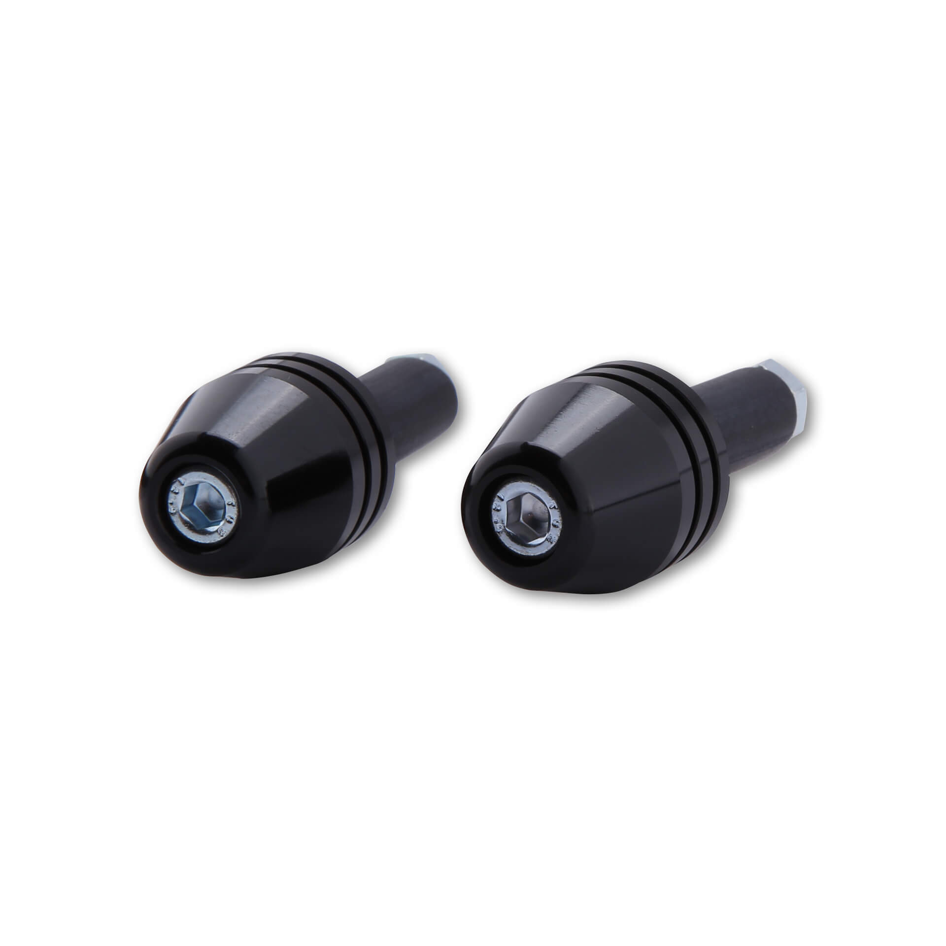 Bar End Weights, for aluminum handlebars, black, black