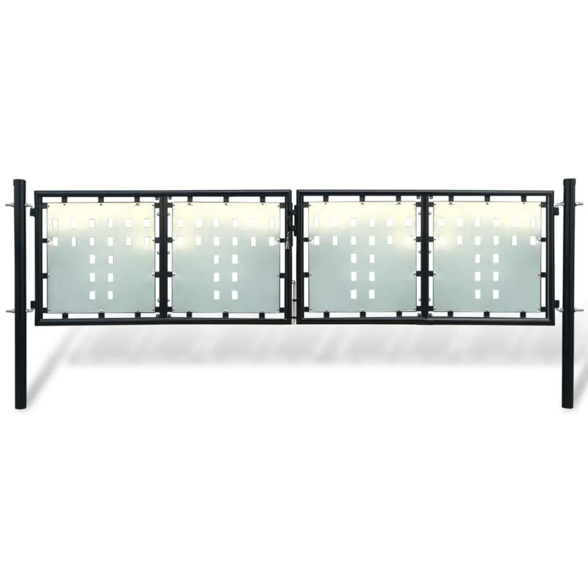 VidaXL Black Double Door Fence Gate 300 x 150 cm