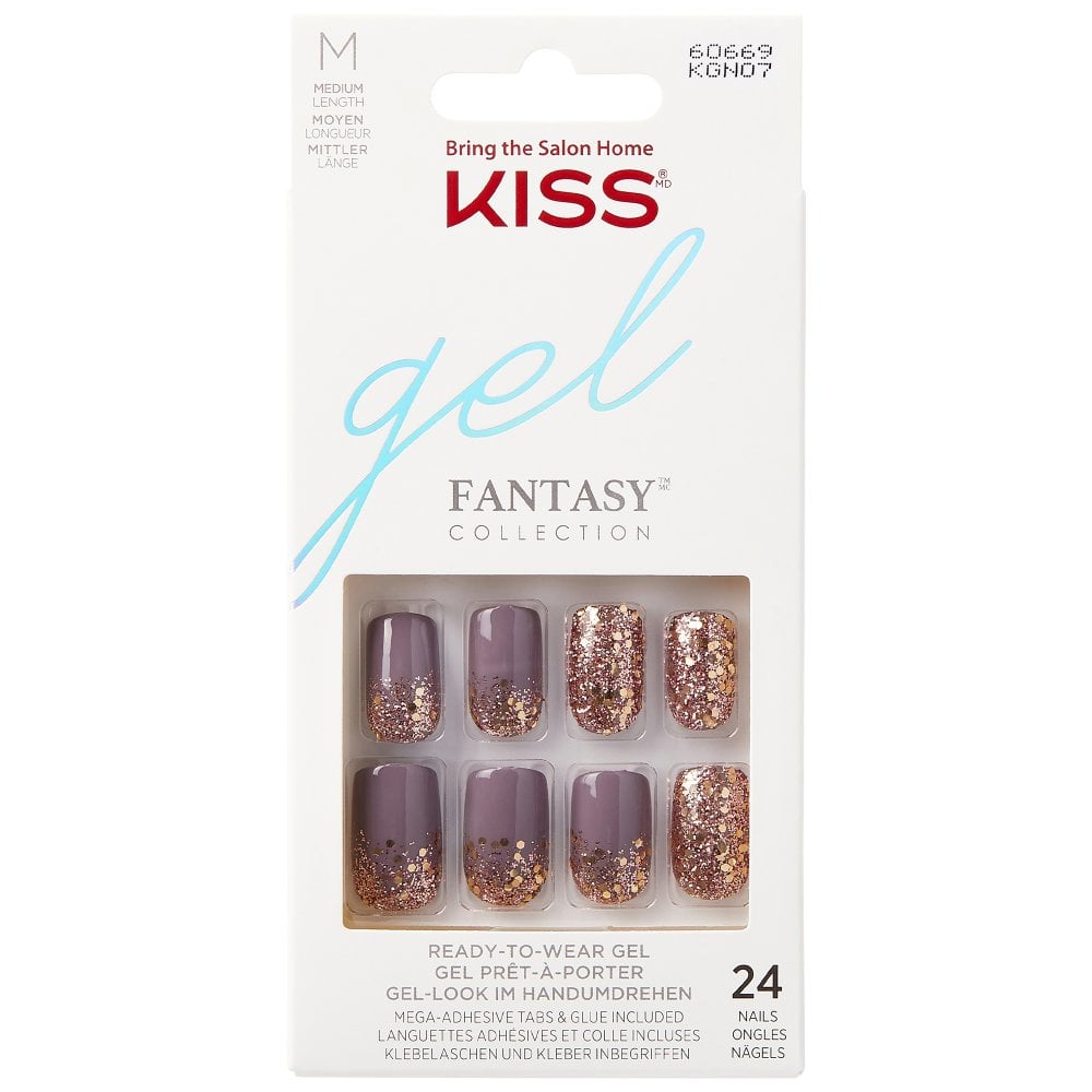 KISS Inc. Gel Fantasy False Nails - Rush Hour (28 Nails & Adhesive 2g)