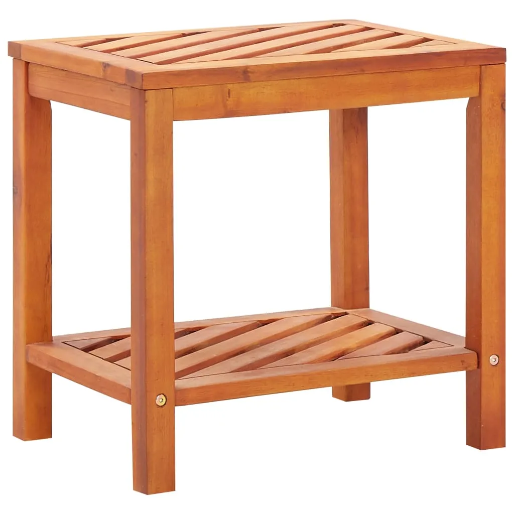 VidaXL Side Table Solid Acacia Wood 45x33x45 cm