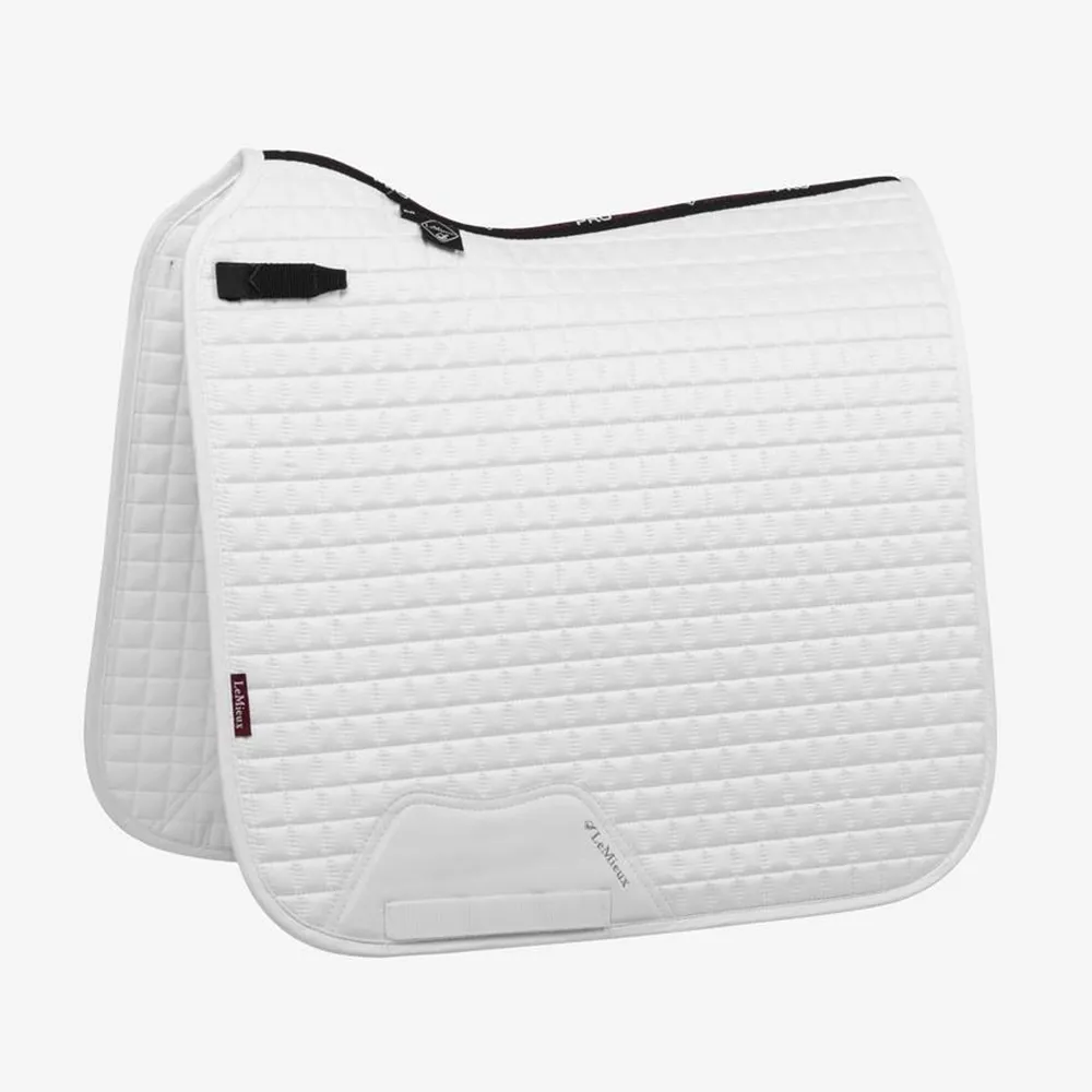 LeMieux Saddle Pads | LeMieux ProSport Suede Dressage Square Colour White Size Cob (S/M)