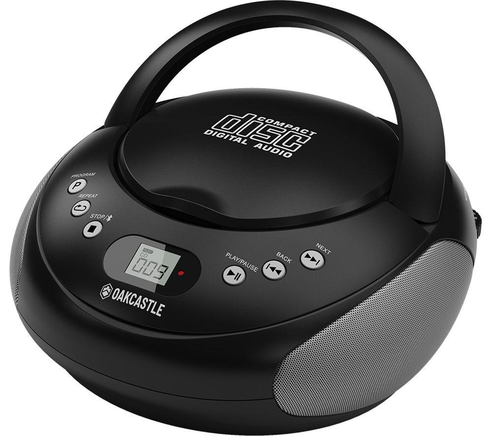 Oakcastle Cd250 Fm Bluetooth Boombox - Black, Black