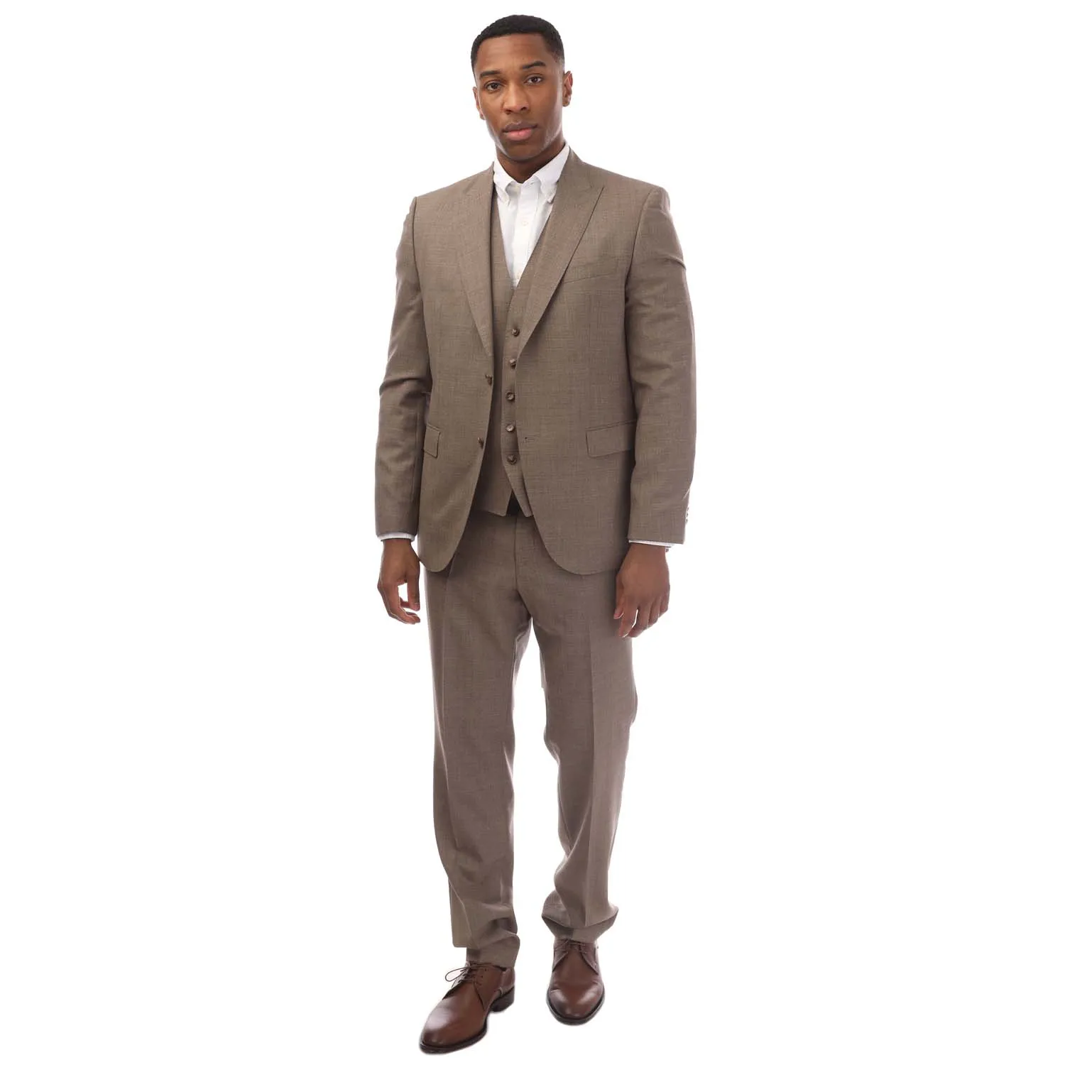 Hugo Boss Men's 3 Piece Suit - Cream - Size: Regular/40