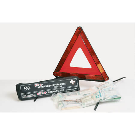 Leina Werke ATV first aid kit with warning triangle, black, black