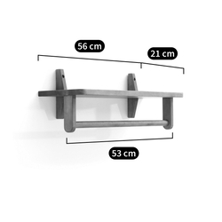 La Redoute Collection Oiled Acacia Shelf with Teak Finish by La Redoute