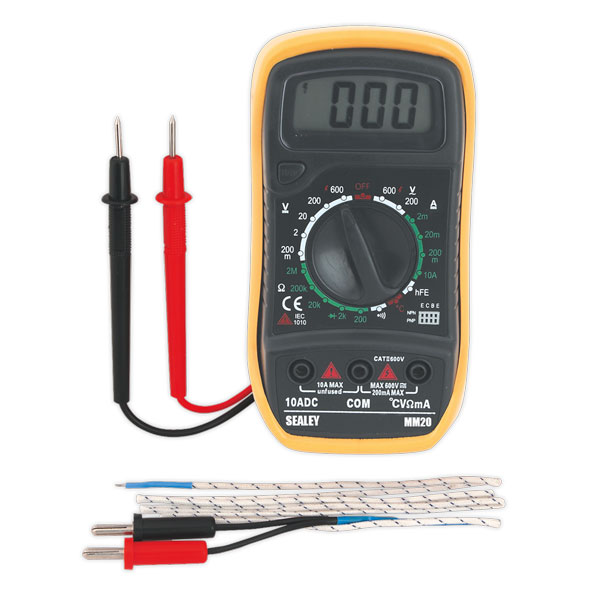 Sealey 8 Function Digital Multimeter - Yellow