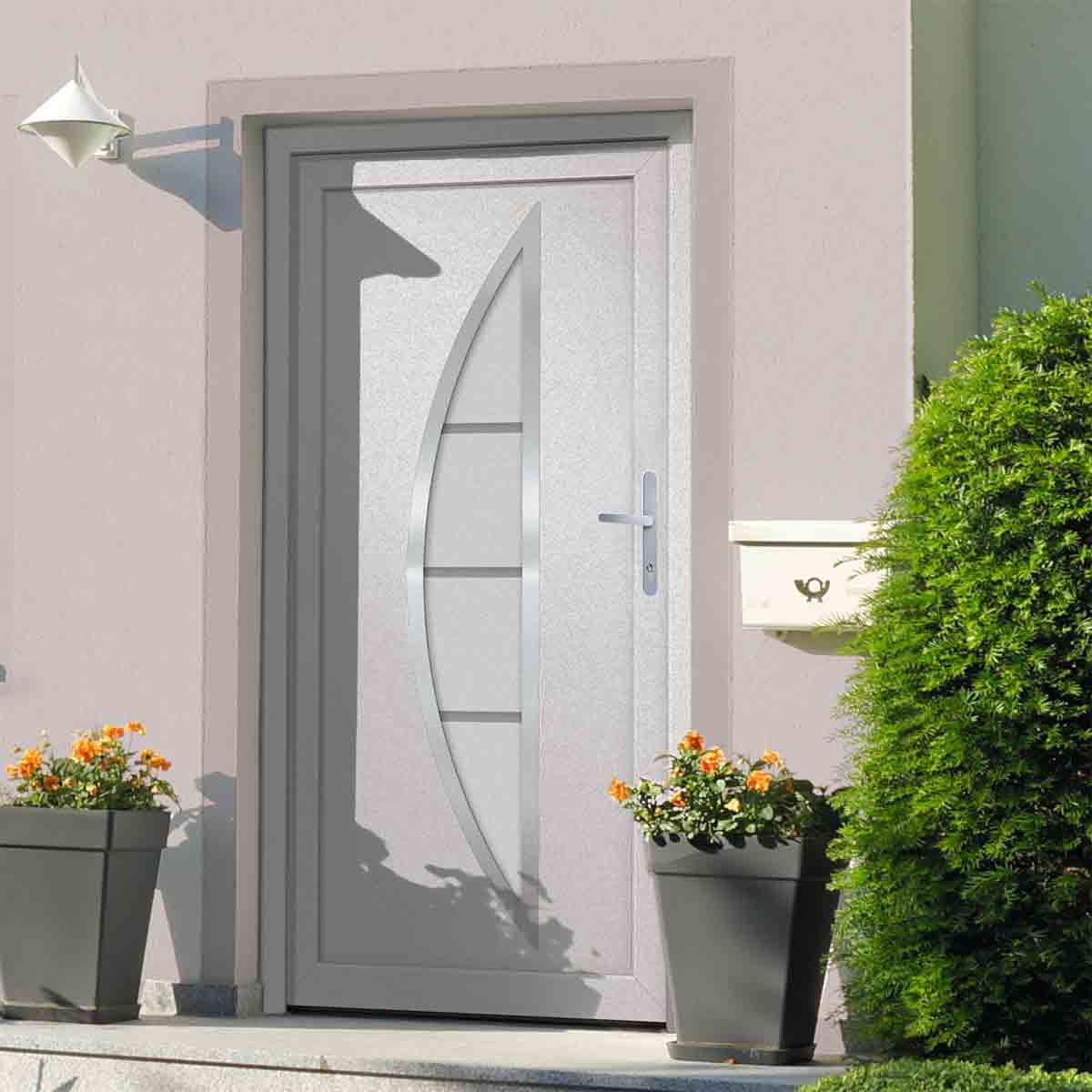 VidaXL Front Door White 108x208cm Pvc