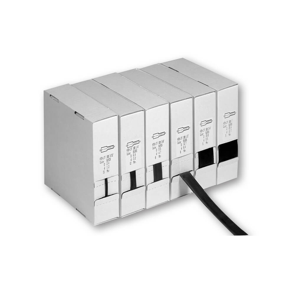 DERAY Heat shrink 2:1 4,8/2,4 mm, Box 12m, black, black