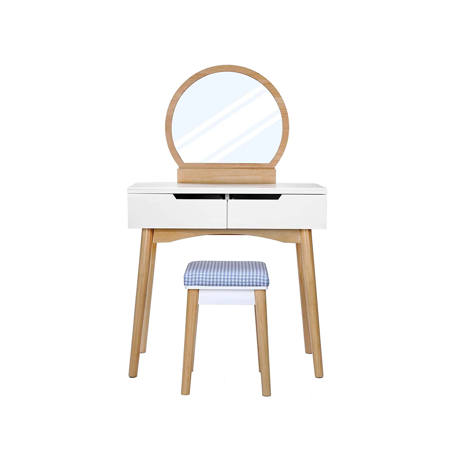 SONGMICS Round Mirror Vanity Table