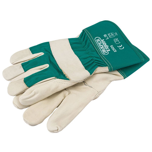Draper Premium Leather Gardening Gloves, Large 82609