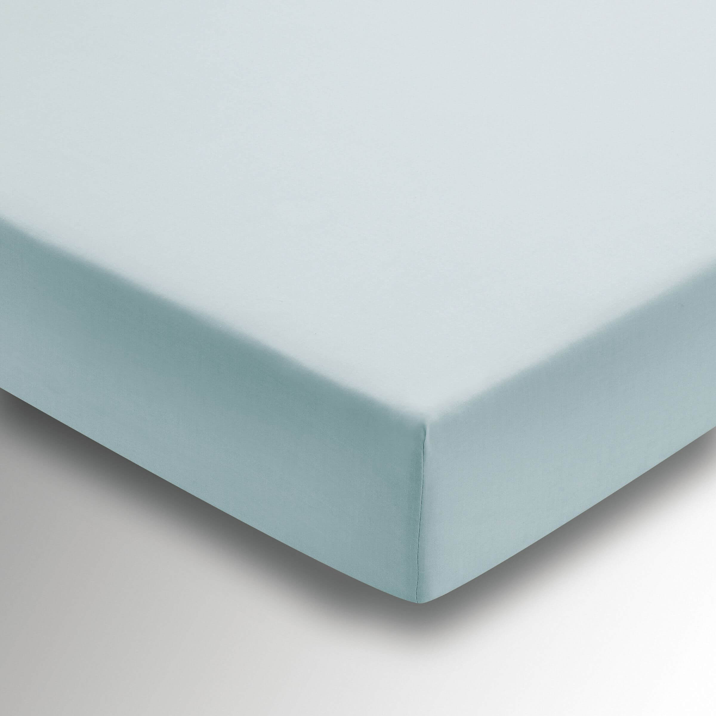 Bedeck 1951 Plain Dye Percale Super Kingsize Fitted Sheet, Celadon