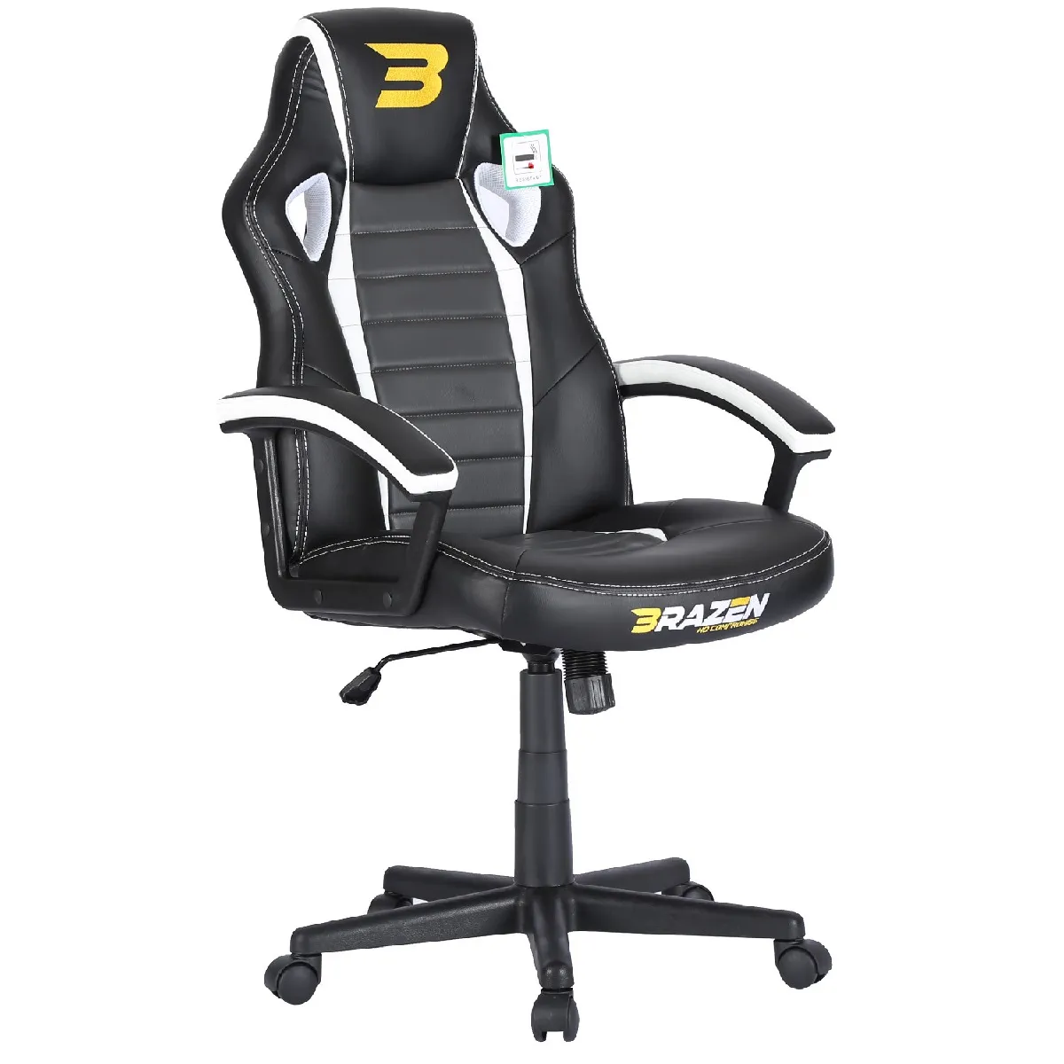 BraZen Gaming Chairs BraZen Salute PC Gaming Chair black,blue,gray,green,indigo,pink,red,white,yellow
