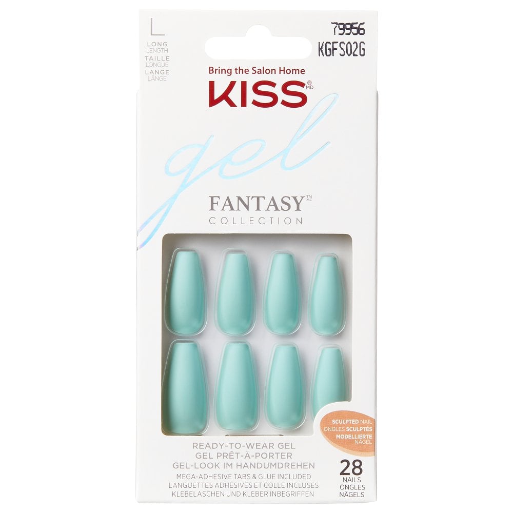 KISS Inc. Gel Fantasy Sculpted False Nails - Back It Up (28 Nails & Adhesive 2g)