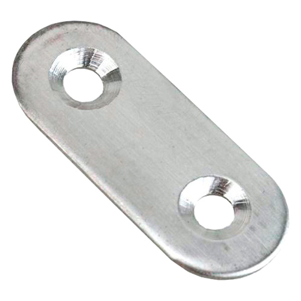 DIY Direct Flat Repair Plates Oval Ends, Stainless Steel Marine Grade 316 , 37 x 15 x 2mm (10 Pack)
