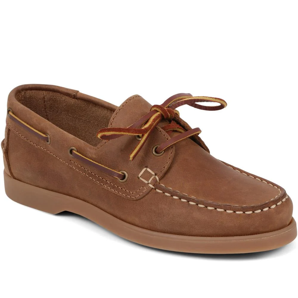 Jones Bootmaker Patrizia Leather Boat Shoes