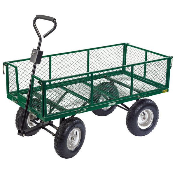  Heavy Duty Steel Mesh Cart 450Kg - Green