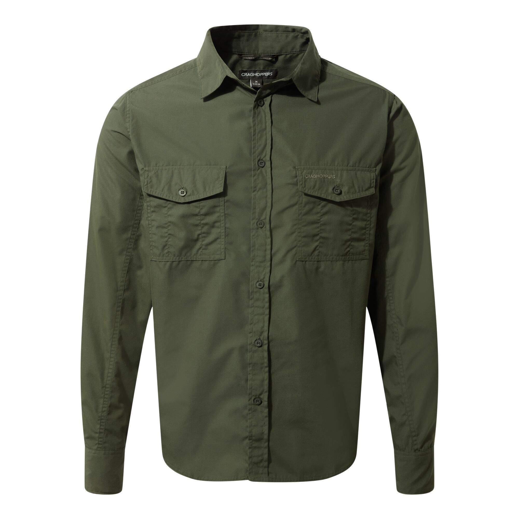 Craghoppers Mens Kiwi Long-Sleeved Shirt (XXL) (Cedar Green)