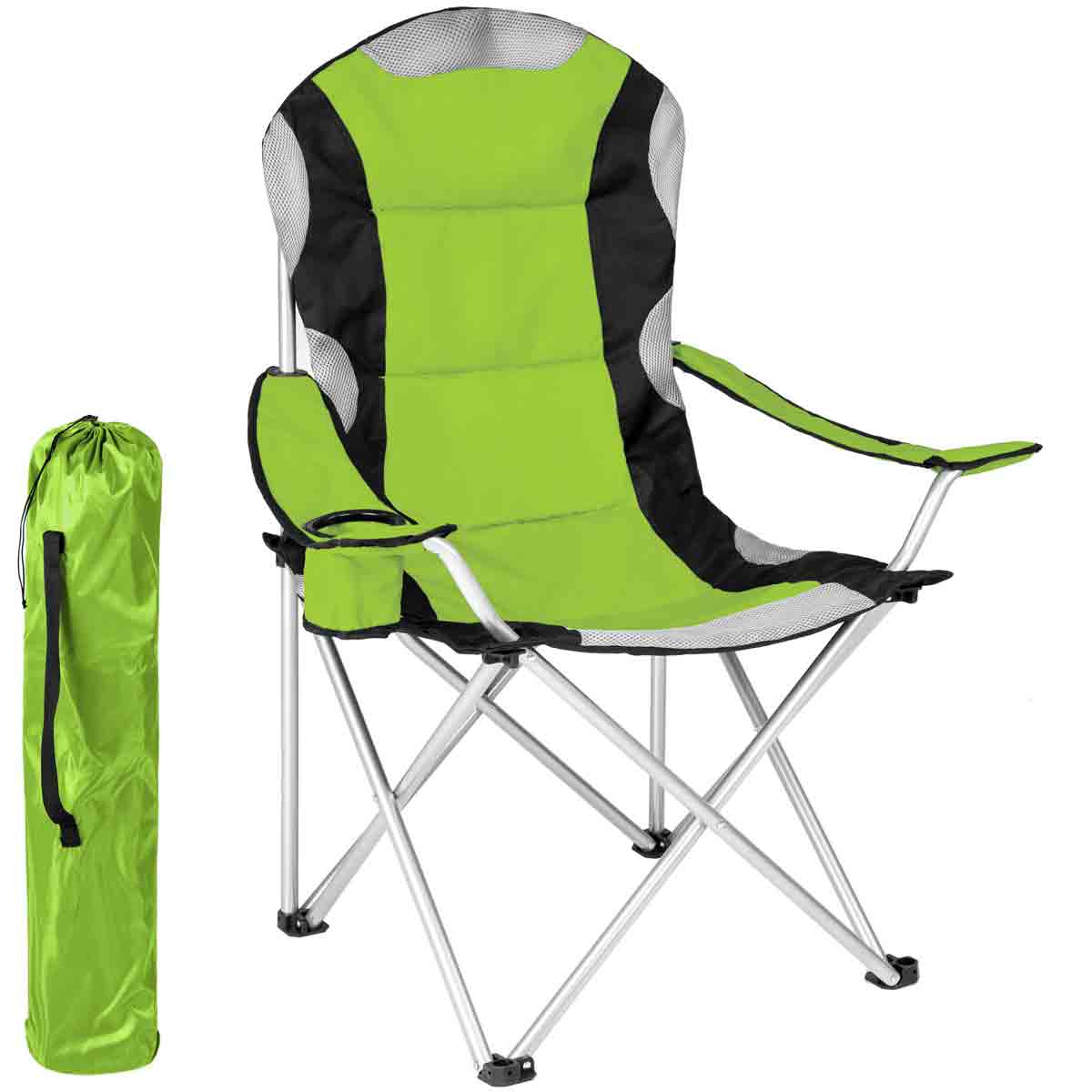 TecTake Set of 2 Padded Camping Chairs | Foldable Outdoor Chairs