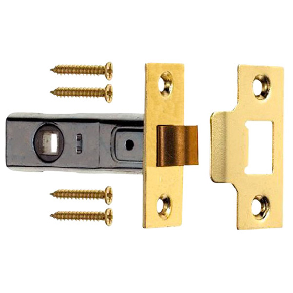 DIY Direct Tubular Mortice Latches, Brassed 63mm