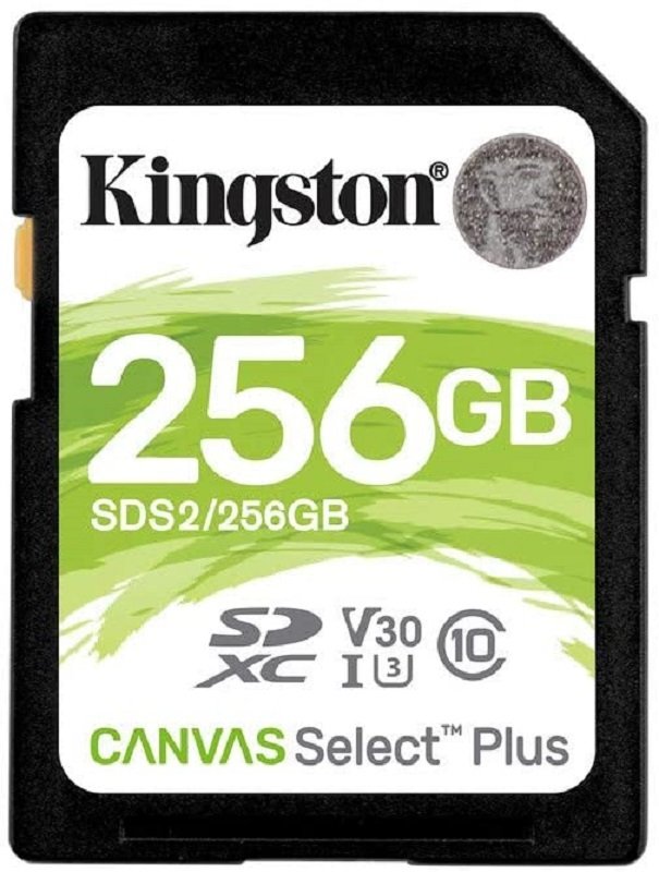 Kingston 256GB Canvas Select Plus V30 SD Card (SDXC) UHS-I U3 - 100MB/s