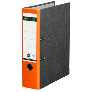 Leitz 10805045 Folder A4 80 mm Spine Orange Paste Paper 2 Brackets